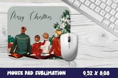 Mouse pad, sublimation, family Christmas design with baby Product Image 1