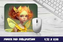 Little Yellow Fairy Sublimation Mouse Pad Product Image 1