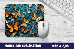 3d Butterflies Mouse Pad Sublimation. 3D Flowers Mouse Pad Product Image 1