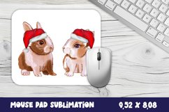 Animal Mouse Pad Sublimation Design | bunny mouse pad Product Image 1