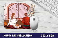 Mouse pad, sublimation, family Christmas design with baby Product Image 1