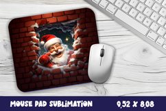 3d Santa Claus mouse pad sublimation | brick cracked hole Product Image 1