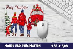 Mouse pad, sublimation, family Christmas design with baby Product Image 1