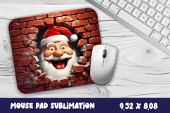 3d Santa Claus mouse pad sublimation | brick cracked hole Product Image 1