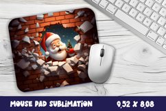 3d Santa Claus mouse pad sublimation | brick cracked hole Product Image 1