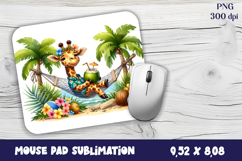 Tropical animals Mouse Pad Sublimation Design PNG Product Image 1