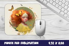 Little Yellow Fairy Sublimation Mouse Pad Product Image 1