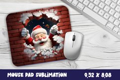 3d Santa Claus mouse pad sublimation | brick cracked hole Product Image 1