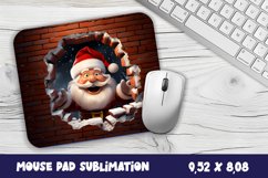 3d Santa Claus mouse pad sublimation | brick cracked hole Product Image 1