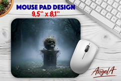 3d Skull Mouse pad sublimation, cemetery, Horror Halloween Product Image 1