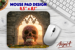 Halloween Gothic Skull Mouse pad sublimation Fantasy PNG Product Image 1