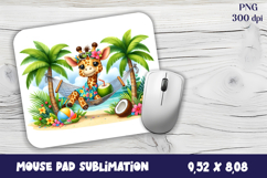Tropical animals Mouse Pad Sublimation Design PNG Product Image 1