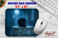 3d Skull Mouse pad sublimation, Gothic Horror Halloween Product Image 1