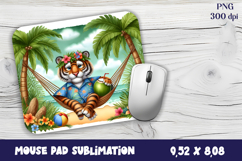 Tropical animals Mouse Pad Sublimation Design PNG Product Image 1