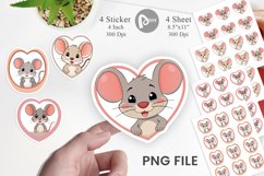 Sticker Heart Mouse Product Image 1