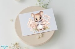 Mouse And Flowers Watercolor Clipart - 12 Variations Product Image 7