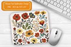 Flower Mouse pad Wildflower mouse pad sublimation design png Product Image 1