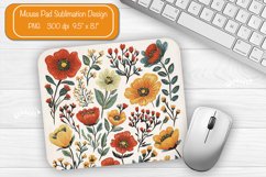 Flower Mouse pad Wildflower mouse pad sublimation design png Product Image 1