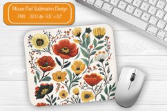 Flower Mouse pad Wildflower mouse pad sublimation design png Product Image 1