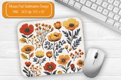 Flower Mouse pad Wildflower mouse pad sublimation design png Product Image 1