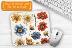 Flower Mouse pad Wildflower mouse pad sublimation design png Product Image 1