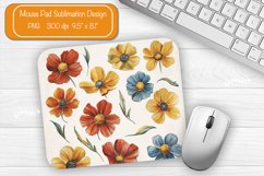 Flower Mouse pad Wildflower mouse pad sublimation design png Product Image 1