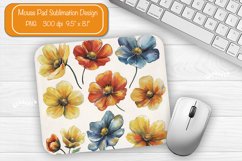 Flower Mouse pad Wildflower mouse pad sublimation design png Product Image 1