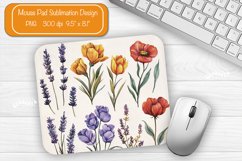 Flower Mouse pad Wildflower mouse pad sublimation design png Product Image 1