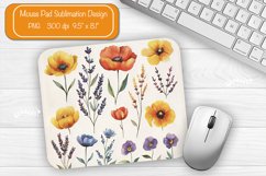 Flower Mouse pad Wildflower mouse pad sublimation design png Product Image 1