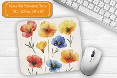 Flower Mouse pad Wildflower mouse pad sublimation design png Product Image 1
