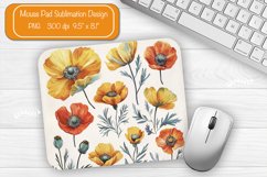 Flower Mouse pad Watercolor mouse pad sublimation design png Product Image 1