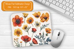 Flower Mouse pad Wildflower mouse pad sublimation design png Product Image 1