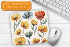 Flower Mouse pad Wildflower mouse pad sublimation design png Product Image 1