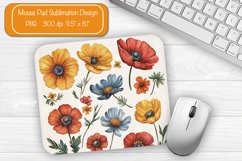 Flower Mouse pad Wildflower mouse pad sublimation design png Product Image 1