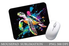 Turtle Mouse Pad Design. Sea Turtle Sublimation Product Image 1