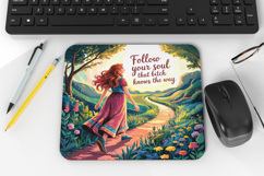 Motivational Mousepad PNG Follow Your Soul Quote Product Image 1