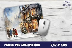 Christmas Old Town MousePad | Christmas Mouse Product Image 1