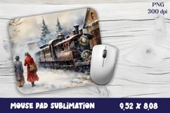 Christmas mouse pad winter / village sublimation Product Image 1