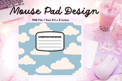 Composition Book Cloud Mouse Pad Back to school Teacher Gift Product Image 1