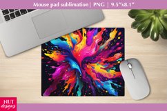 Mouse pad PNG with bright splashes, Student mouse pad Product Image 1