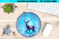 Christmas Round Mouse Pad Sublimation | Ice Deer Product Image 1