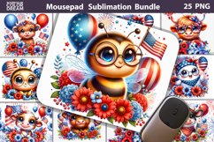 Patriotic Mouse Pad | Ghost 4th of July Mousepad Product Image 1