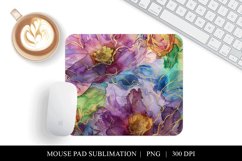 Floral Watercolor Mouse Pad Design, Sublimation Mouse Mat Product Image 1