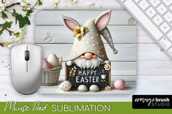 Mousepad Sublimation - Easter Bunny Gnome Theme Mouse Pad