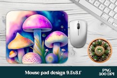 Magic mushroom mouse pad | Mystical moon mousepad Product Image 1