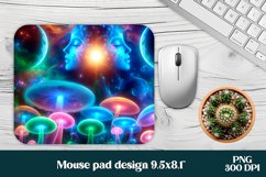 Magic mushroom mouse pad | Mystical moon mousepad Product Image 1
