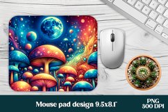 Magic mushroom mouse pad | Mystical moon mousepad Product Image 1