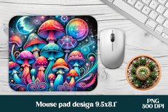Magic mushroom mouse pad | Mystical moon mousepad Product Image 1