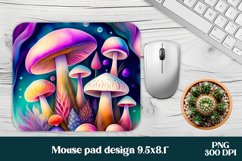Magic mushroom mouse pad | Mystical moon mousepad Product Image 1