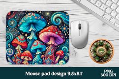 Magic mushroom mouse pad | Mystical moon mousepad Product Image 1
